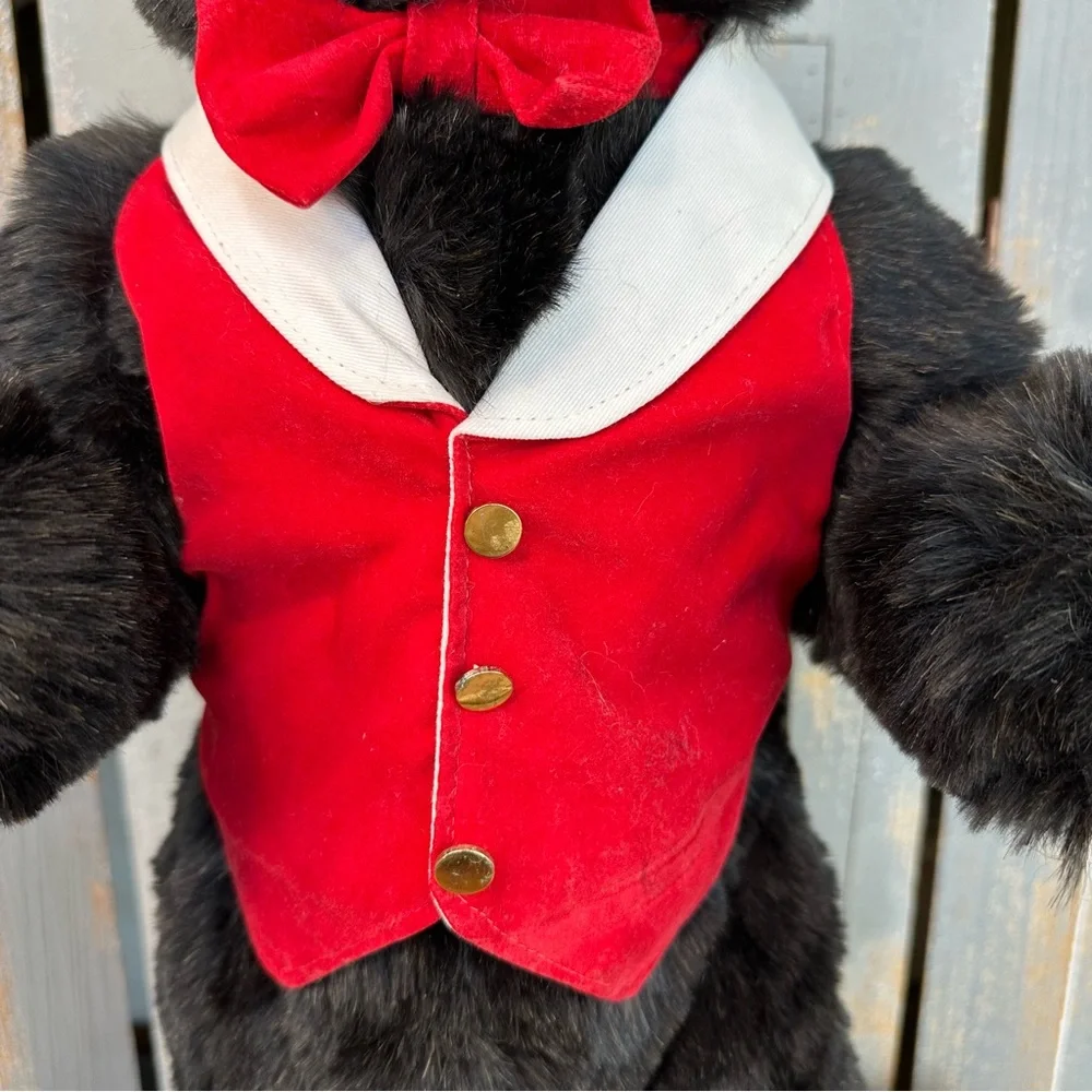 Ditz Designs Black Bear With Vest And Bow Tie 24" - Picture 7 of 16
